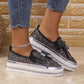 Mocassini con plateau e strass taglie forti da donna