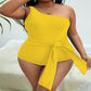 European And American Plus Size One-piece Swimsuit