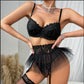 Sexy Damen Spitzen-Netz-Minirock mit Blumendruck