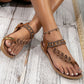 Bohemian Thong Sandals Summer Fashion Flowers Flat Beach Shoes For Women