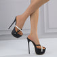 Color Matching 16cm High Heel Stiletto Heel Slippers