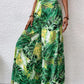 Modische Chiffon-Hose mit weitem Bein und Blumenmuster für Damen