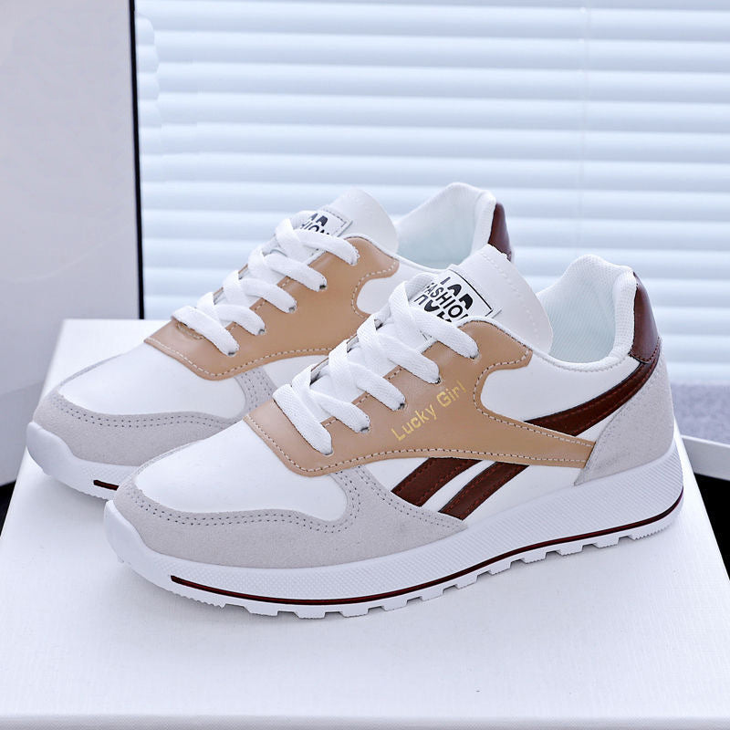 Scarpe sportive da corsa per studenti, bianche, da papà, da donna