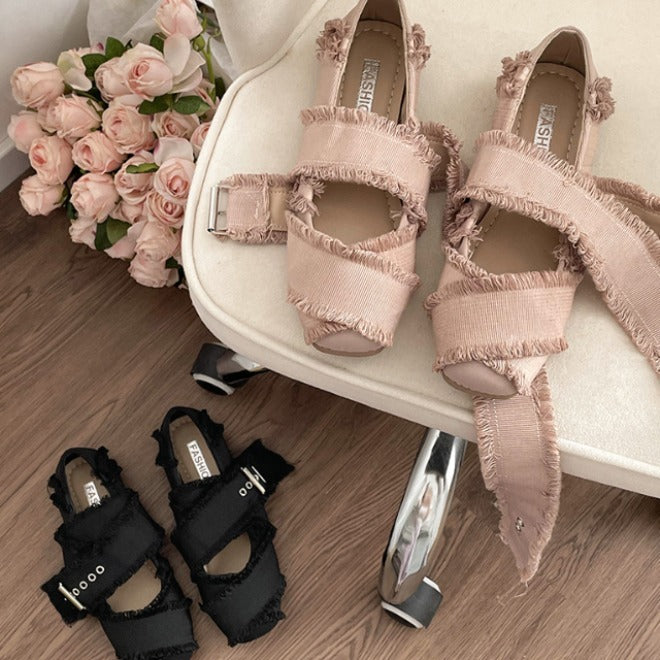 Sommer-Mary-Jane-Schuhe mit innerem Match-Rock und weicher Sohle