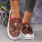 Mocassini con plateau e strass taglie forti da donna