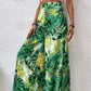 Modische Chiffon-Hose mit weitem Bein und Blumenmuster für Damen