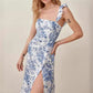 Retro Loose Comfortable Strap Printed Dress