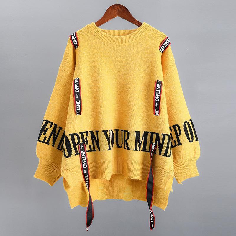 Maglione autunnale e invernale da donna, capispalla larghi e freschi