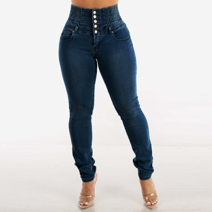Europäischen Und Amerikanischen Stretch Schlankheits Jeans