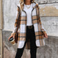 Women's Plaid Loose-fitting Casual Hooded Coat