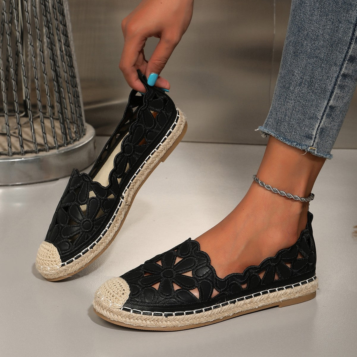 Fisherman Shoes Lightweight Flat Straw Women Hollow Out