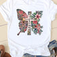Stile lettera carino dolce manica corta moda donna stampa