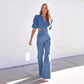 Women's Cowboy Siamese Wide Leg Trousers