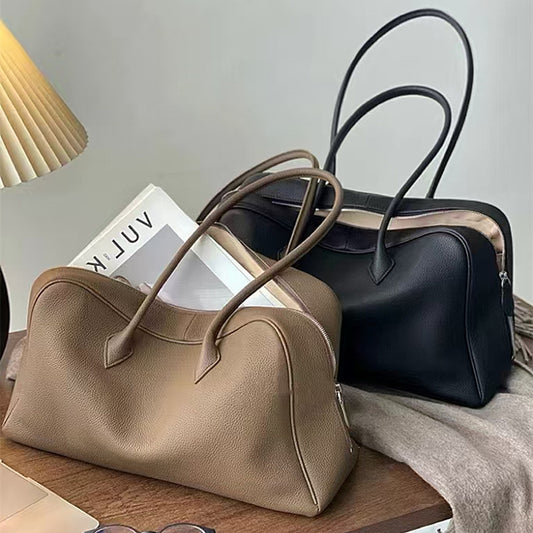 Cowhide Special-interest Design Pillow Large Capacity Shoulder Underarm Bag