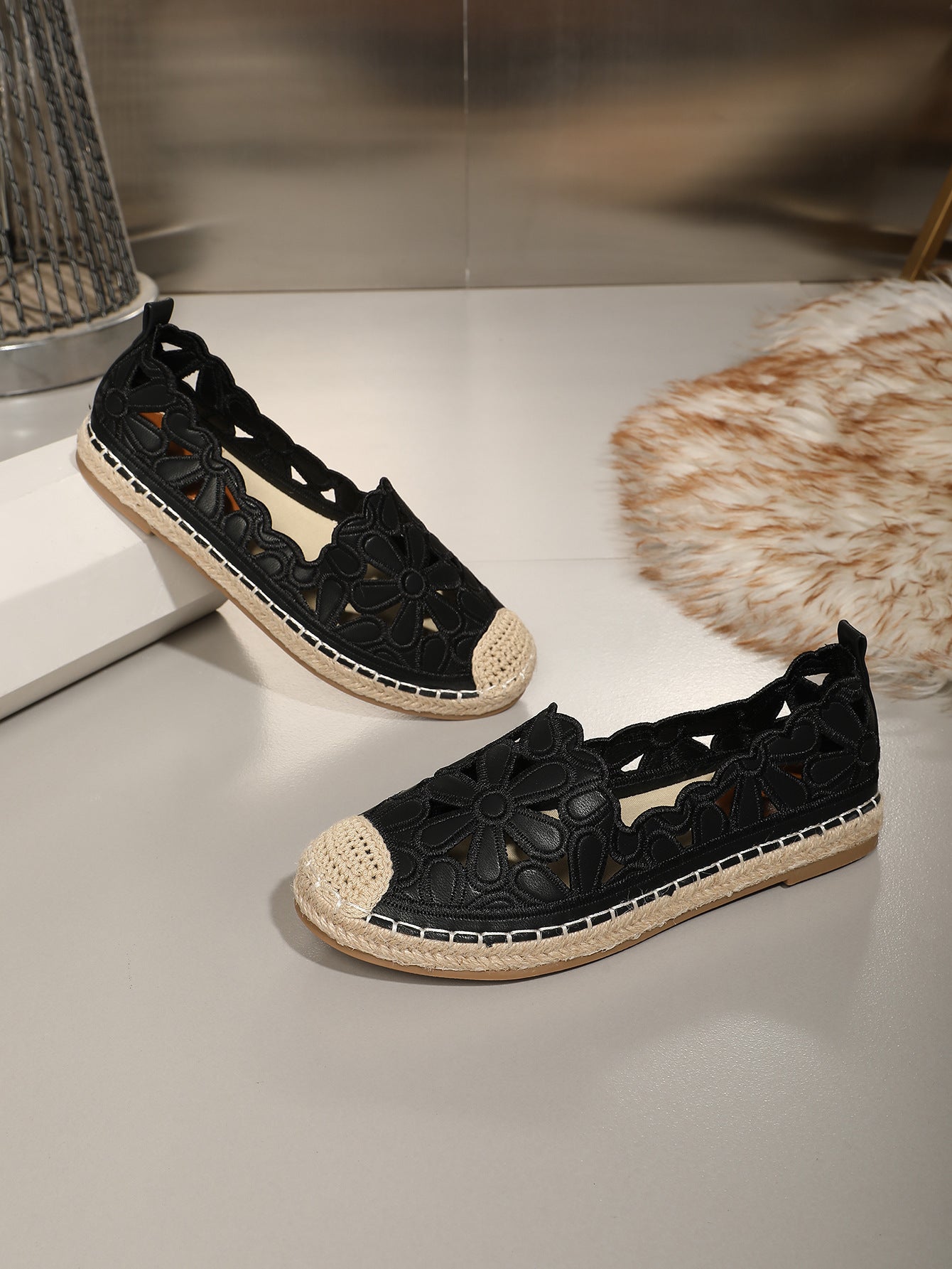 Fisherman Shoes Lightweight Flat Straw Women Hollow Out