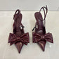 Rote High Heels mit Schleife und französischem Stil für Damen