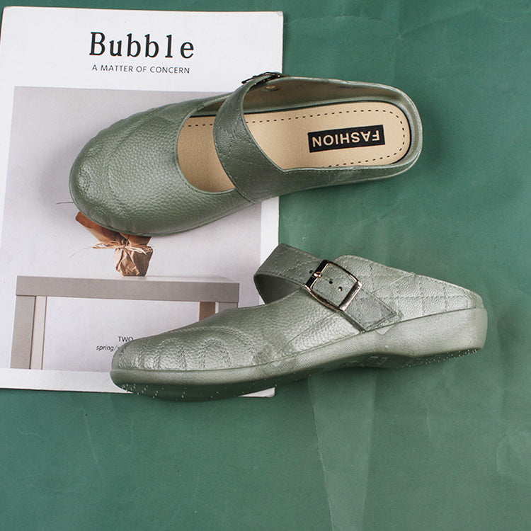 Baotou Flache Halbschuhe Damen
