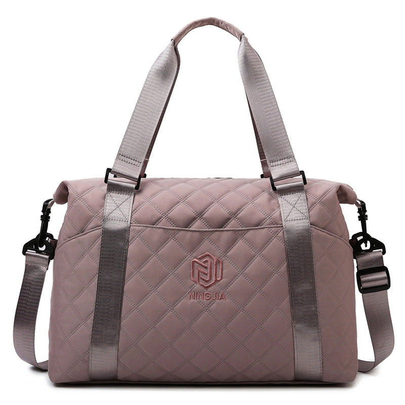 Borsa da viaggio Rhombus da donna, leggera, stile coreano, a tracolla