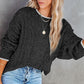 Top multicolore con scollo rotondo alla moda da donna