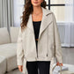 European And American Style Washed PU Leather Jacket Women