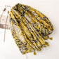 Creative Ginster Japanischer Schal aus Seide mit Bananenblatt-Print