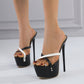 Color Matching 16cm High Heel Stiletto Heel Slippers