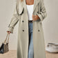 Trench con cintura in stile europeo e americano da donna con alto senso