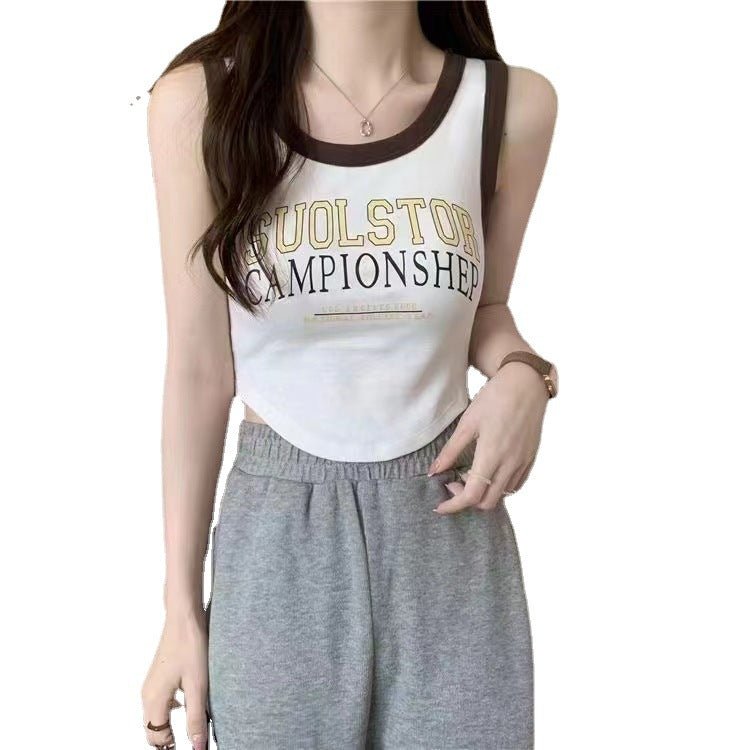 Women's Summer Letter Printing Short Camisole