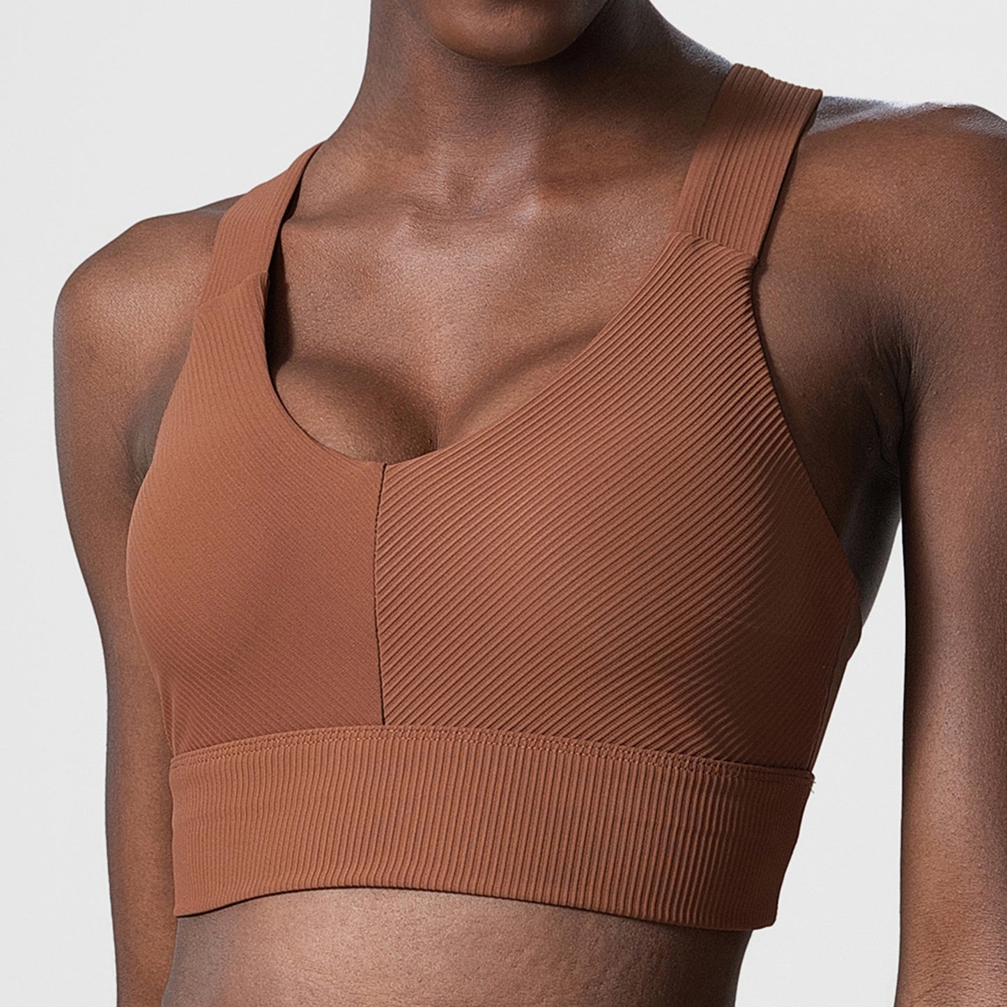 Wide Shoulder Strap I-shaped Strong Support Sports Underwear For Women