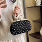 Women's Dinner Flower Clipped Button Shell Bag