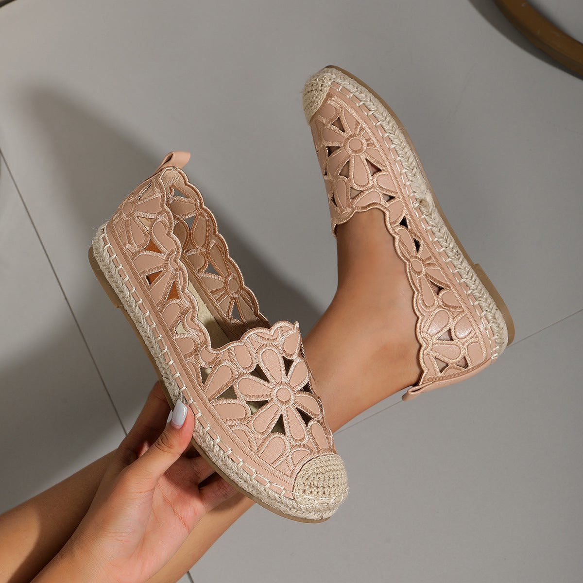 Fisherman Shoes Lightweight Flat Straw Women Hollow Out