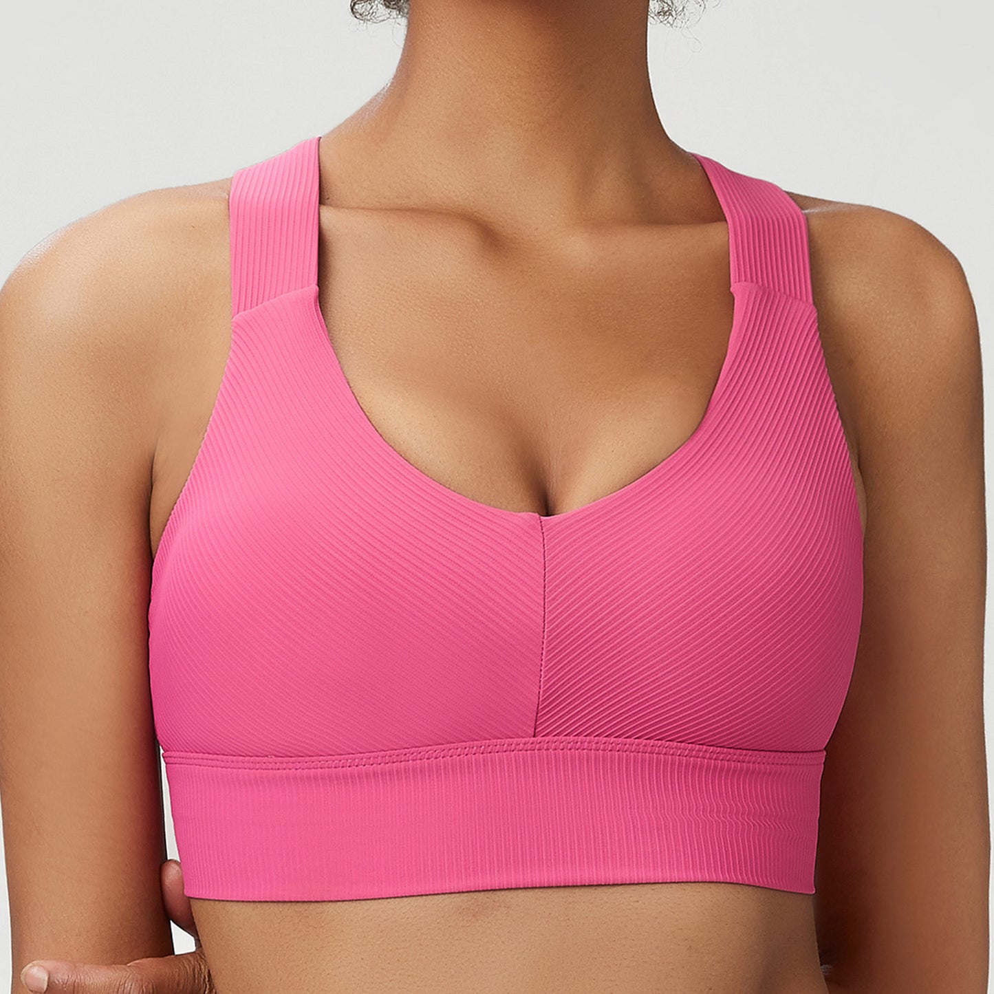 Wide Shoulder Strap I-shaped Strong Support Sports Underwear For Women