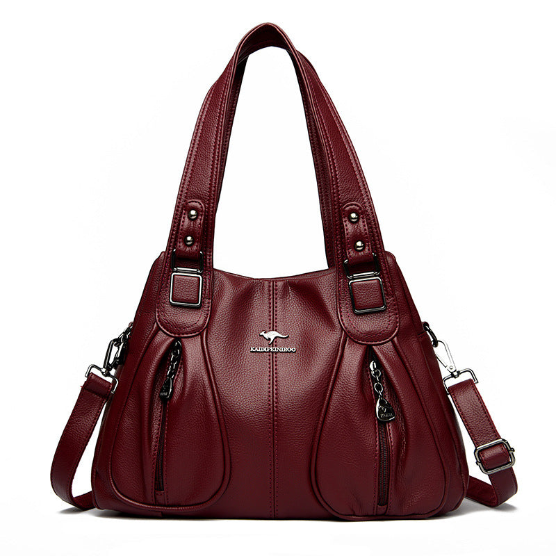Borsa a tracolla da donna, monospalla, multiscomparto