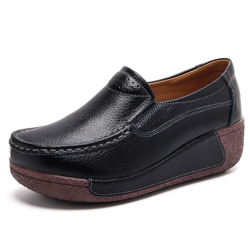 Damen Plateau Muffin Wedge Freizeitschuhe