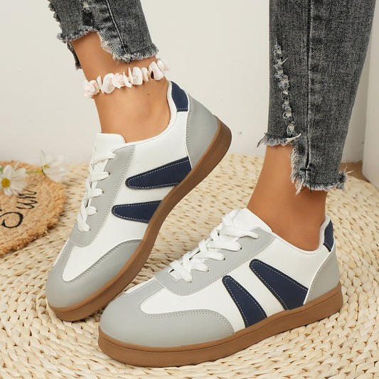 Scarpe casual basse colorblock alla moda da donna