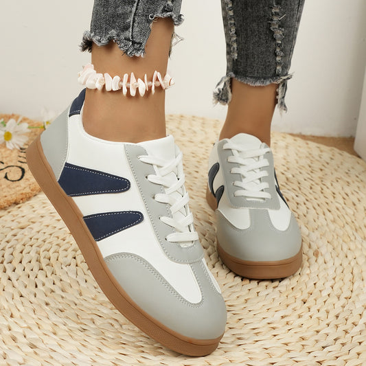 Scarpe casual basse colorblock alla moda da donna
