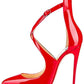 Damenschuhe mit gekreuzten Riemen und Stilettoabsatz