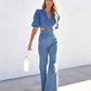 Women's Cowboy Siamese Wide Leg Trousers