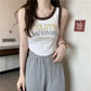 Women's Summer Letter Printing Short Camisole