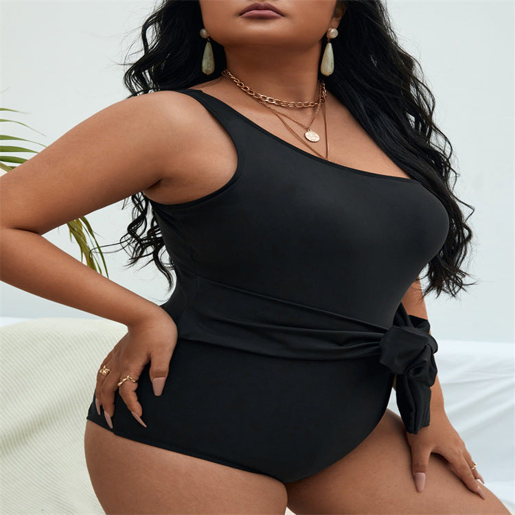 European And American Plus Size One-piece Swimsuit