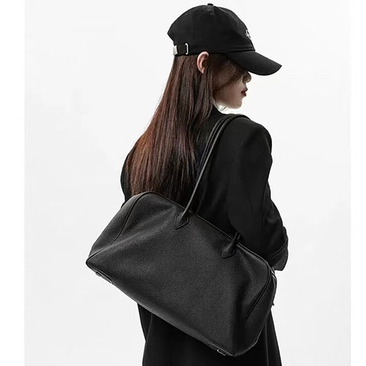 Cowhide Special-interest Design Pillow Large Capacity Shoulder Underarm Bag