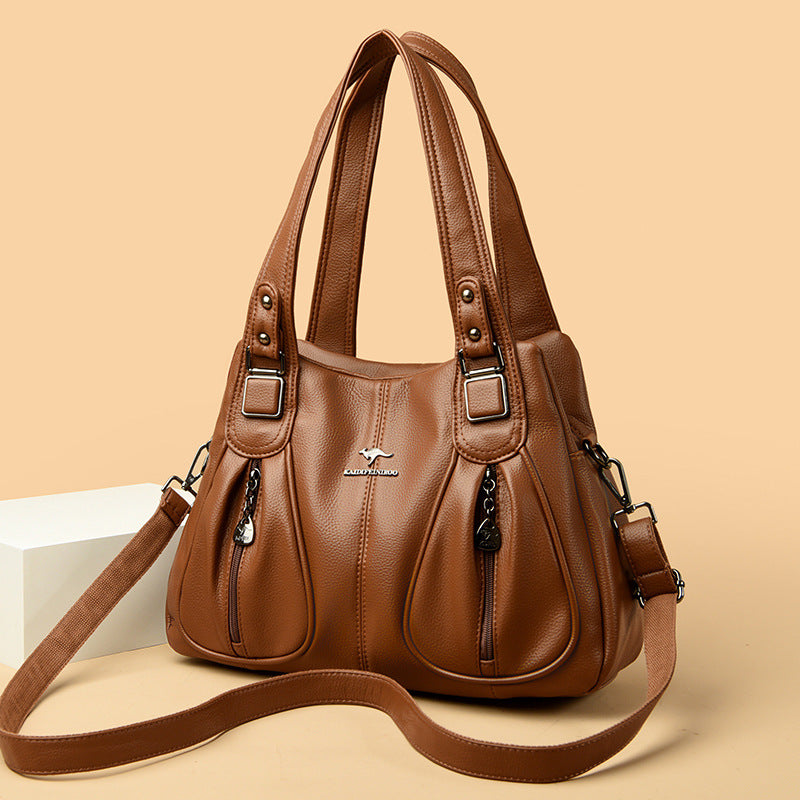 Borsa a tracolla da donna, monospalla, multiscomparto