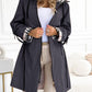 European And American Hooded Plaid Coat