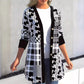 Cardigan casual largo a maniche lunghe