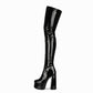 High Heel Weiße Overknee Stiefel Übergröße Damen Stiefel 45