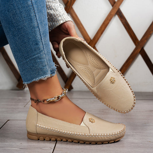 Scarpe con tacco piatto da donna con sutura laser di grandi dimensioni
