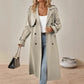 Trench con cintura in stile europeo e americano da donna con alto senso