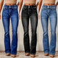 Neue verwaschene Street Skinny Retro Stretch Jeans Damenbekleidung