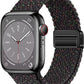 Metal Magnetic Buckle Nylon Braided Stretch Strap