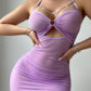 Women's Halter Sheath Dress Two-piece Set